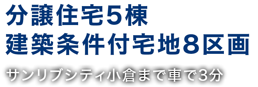 分譲住宅5棟・建築条件付宅地8区画